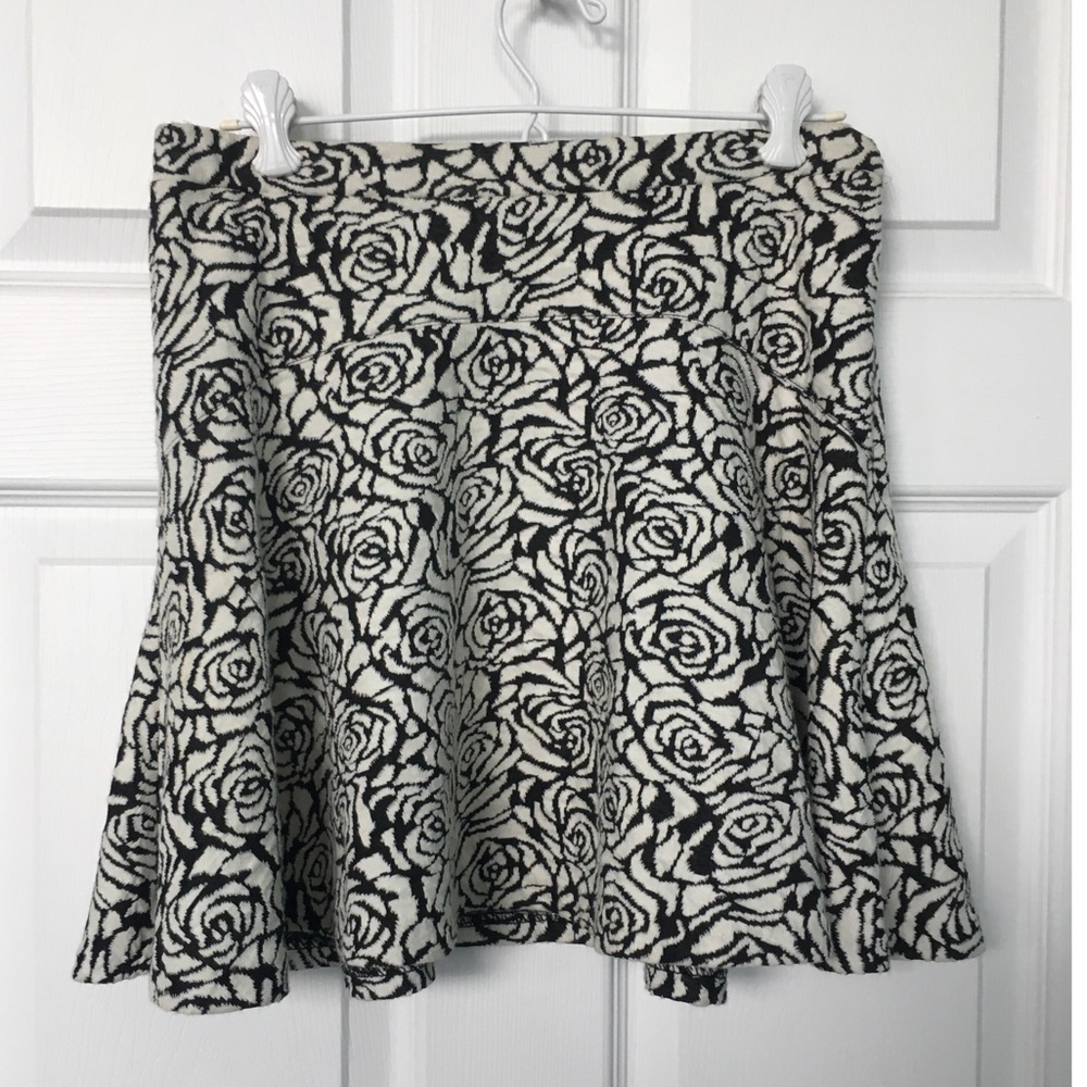 Aqua floral skirt